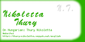 nikoletta thury business card